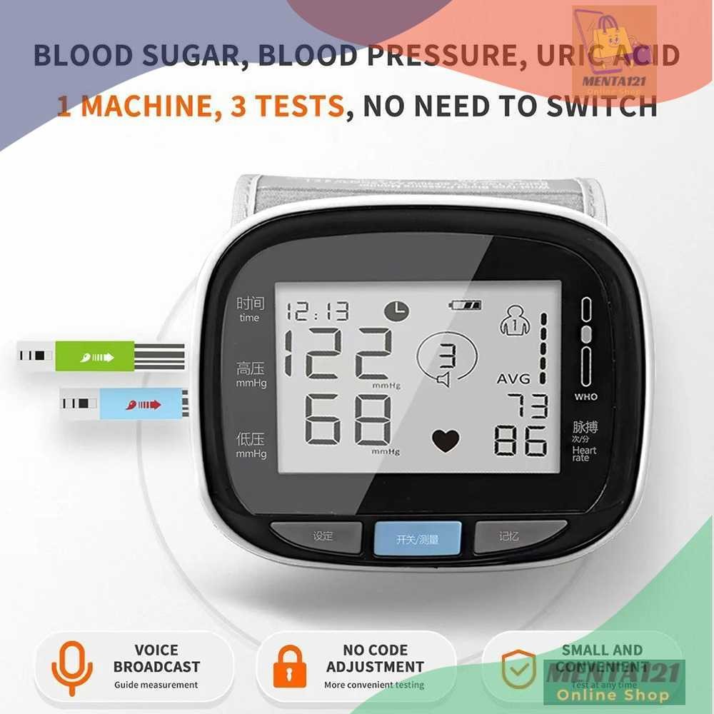 TaffOmicron Tensimeter Digital Pengukur Tekanan Darah Gula Darah - GUP-W5