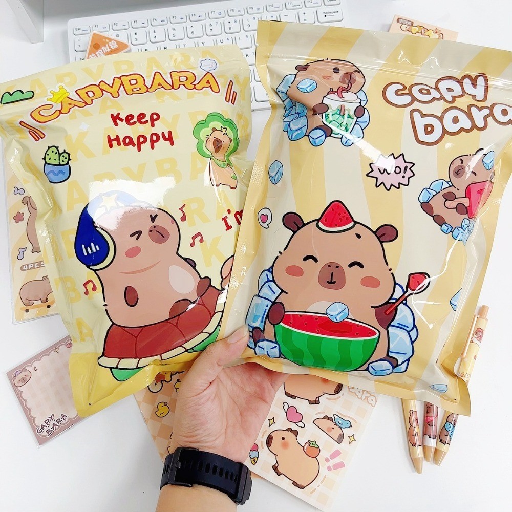 

Capybara Stationery Set Pencil Eraser Cartoon Stationery Blind Bag Gift Pack Student Prize Exciting Capybara School Supplies
