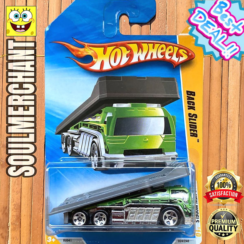 Hot Wheels Back Slider HIjau AKTA First Edition