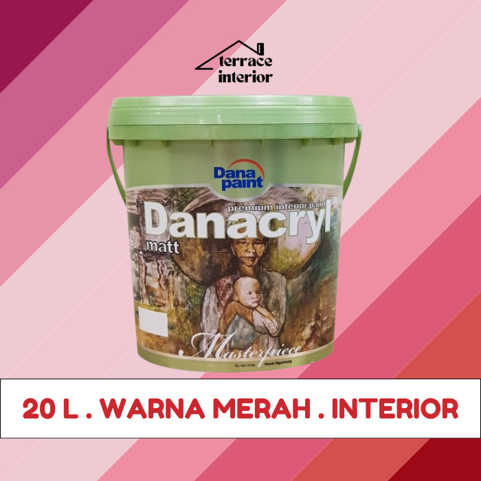 Cat Tembok Interior Danapaint Danacryl Warna Merah 20 L