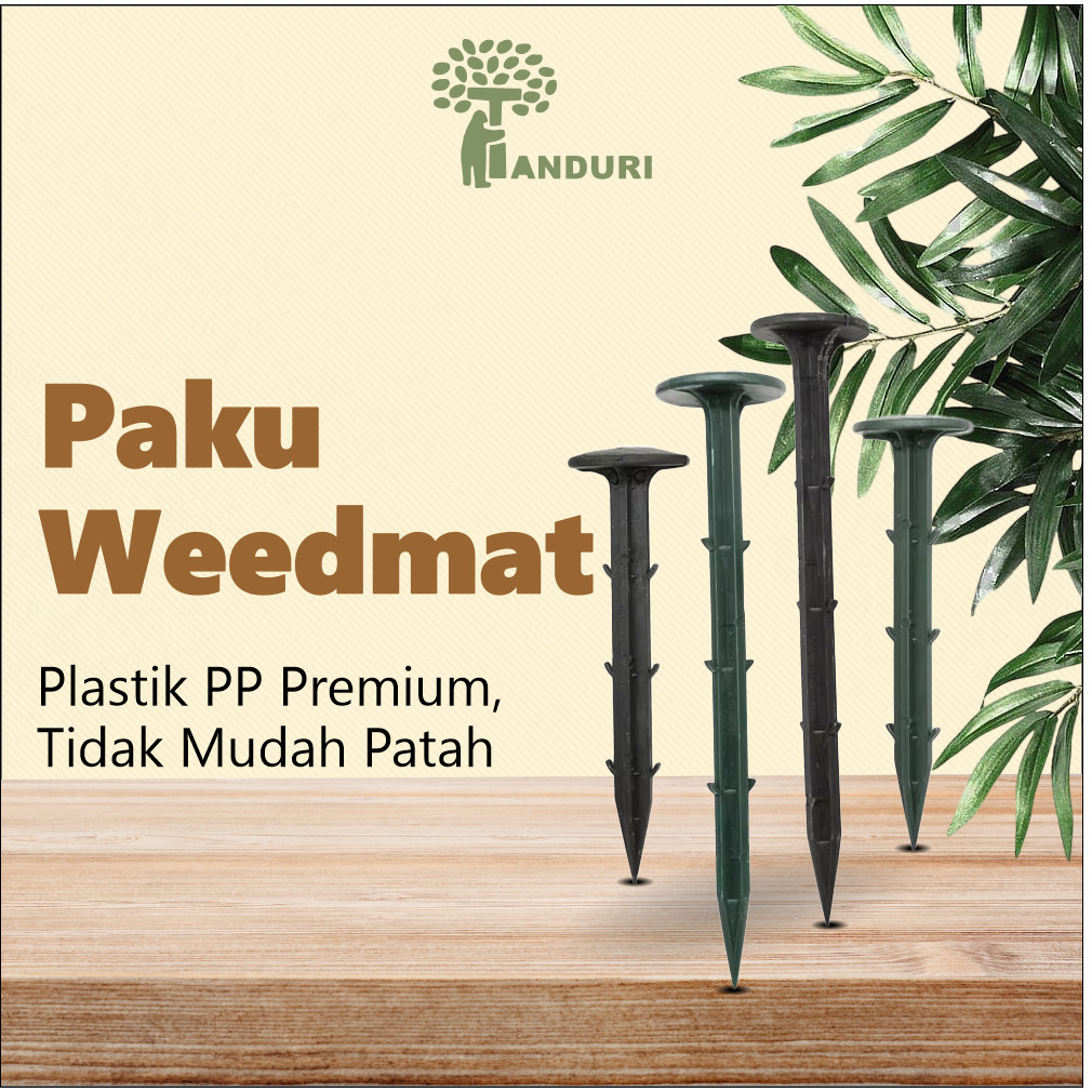 TANDURI - Paku Weedmat Isi 10 Pcs Mulsa Paku Plastik Pasak Sujen, Paku Penahan Mulsa dan Paranet Bah