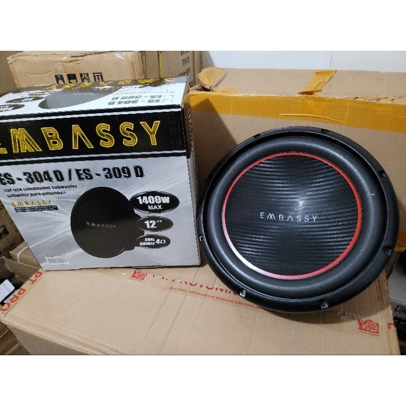 Subwoofer Embassy ES-304D 12" Double Coil 1400w