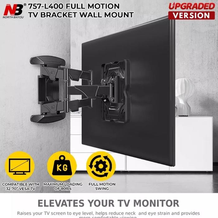 BRACKET DUDUKAN TV LG SONY SAMSUNG XIAOMI SHARP 43 - 80 INCH SWIVEL LENGAN P6