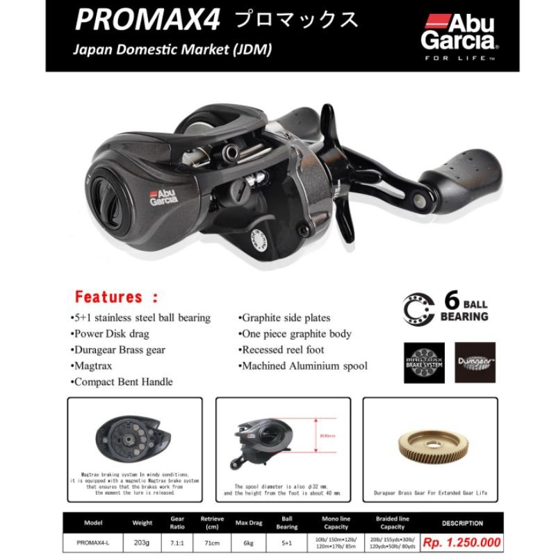 REEL BAIT CASTING ABU GARCIA PRO MAX LEFT HANDLE NEW | REEL PANCING | REEL BC | REEL CASTING | REEL 