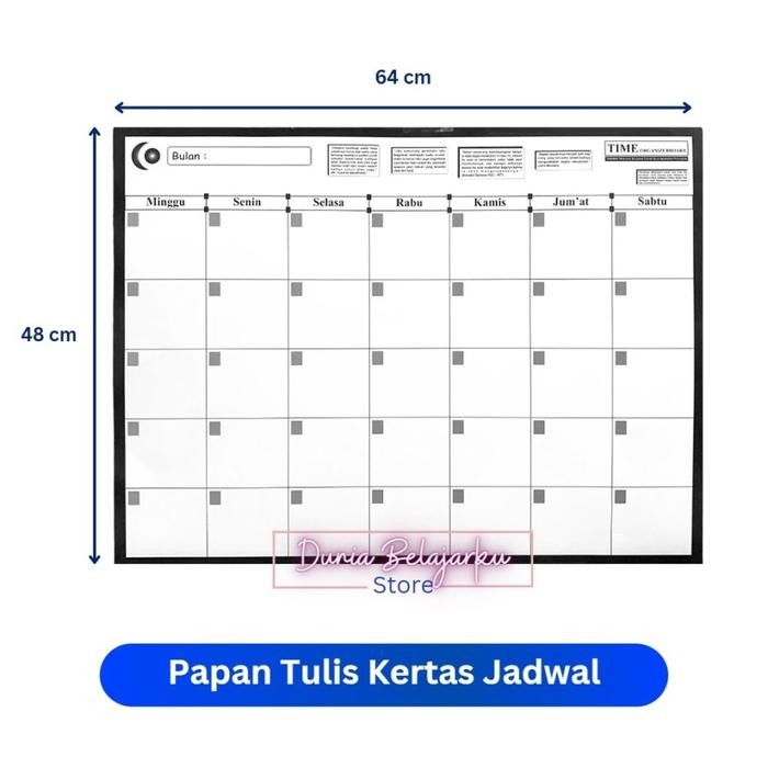 

br e Papan Tulis White Board 40x60cm / BONUS 1 SPIDOL - WB Karton 48x64
