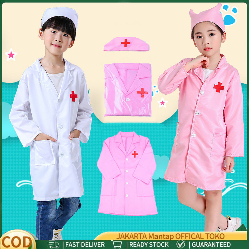 BAJU DOKTER ANAK / Mainan Baju Dokter Anak Kostum Profesi Import / Baju Dokter Mainan Anak