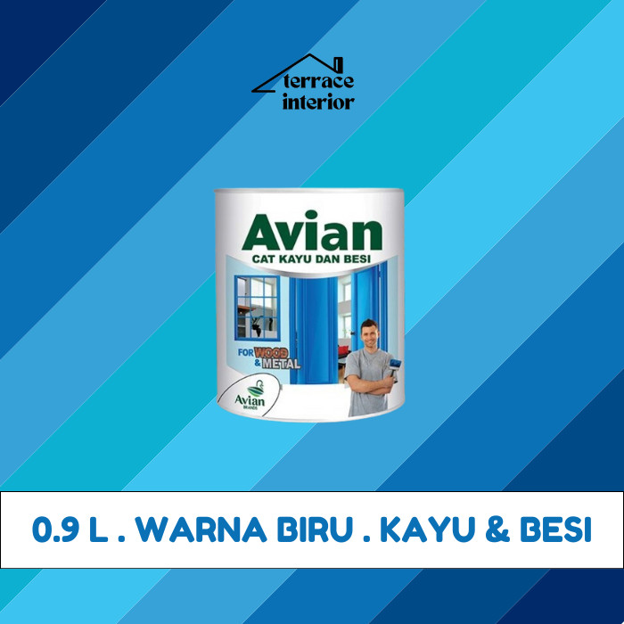 Cat Kayu & Besi Avian Warna Biru 0.9 L