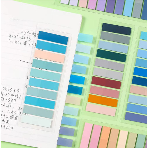 

200 Lembar Simple Minimalist Sticky Notes Aesthetic Memo Label Catatan Pembatas Buku Gwiyeo