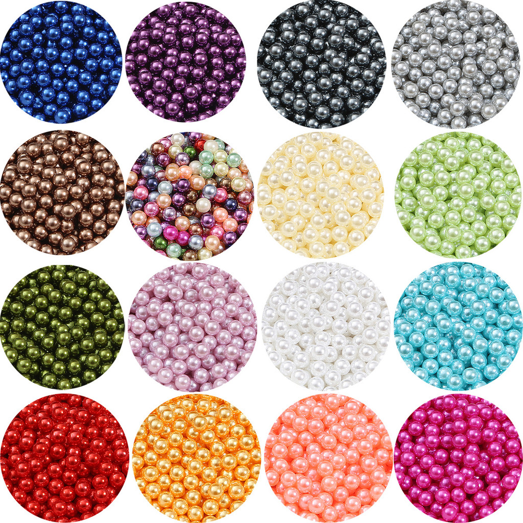 

30-300Pcs No Hole ABS Imitation Pearl Bead 4/6/8/10/12MM Round Plastic Acrylic Spacer Bead for DIY Jewelry Making Findings