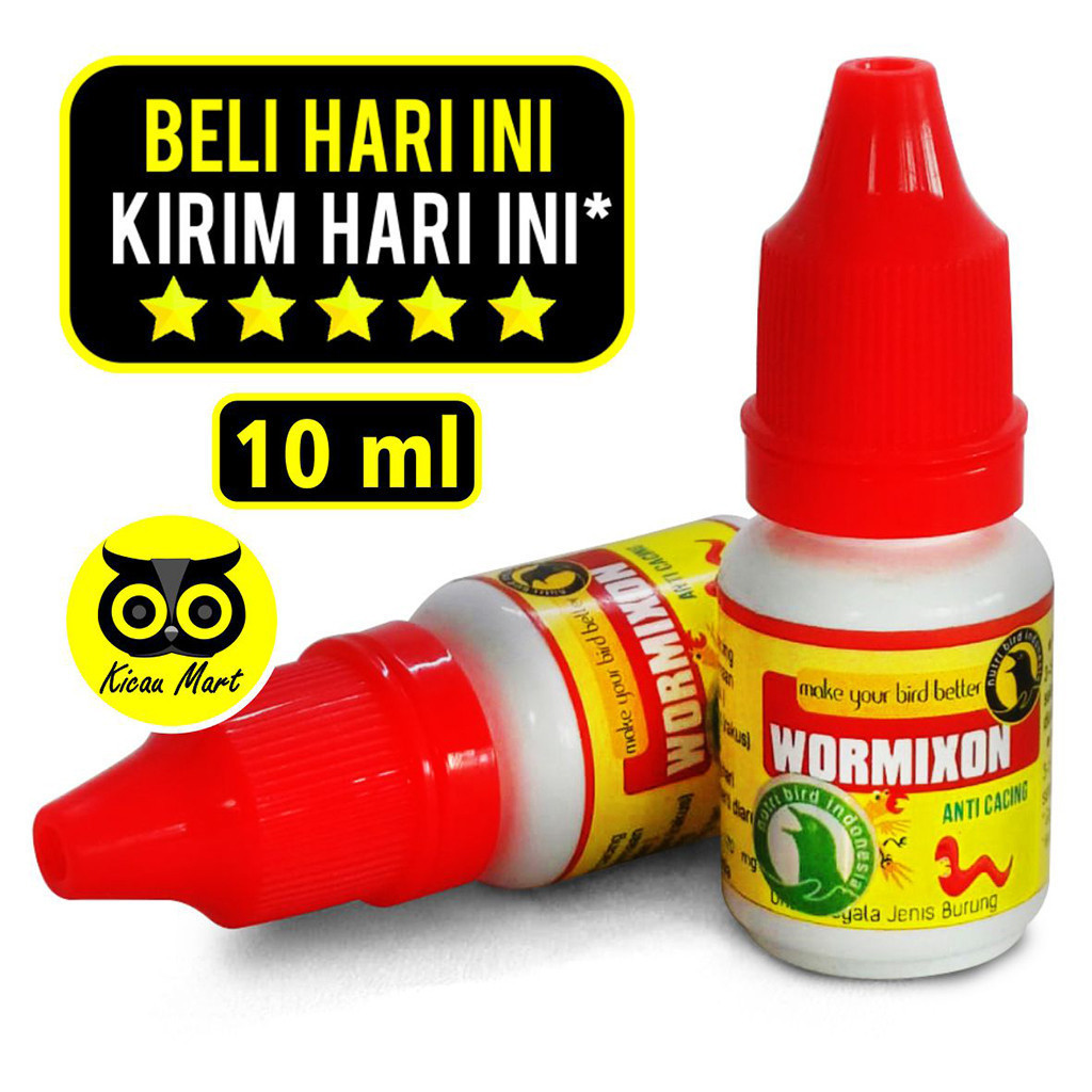 KICAU MART OBAT BURUNG MURAI KACER LOVEBIRD KENARI CACINGAN KURUS NYILET BERAK HIJAU WORMIXON NUTRIB