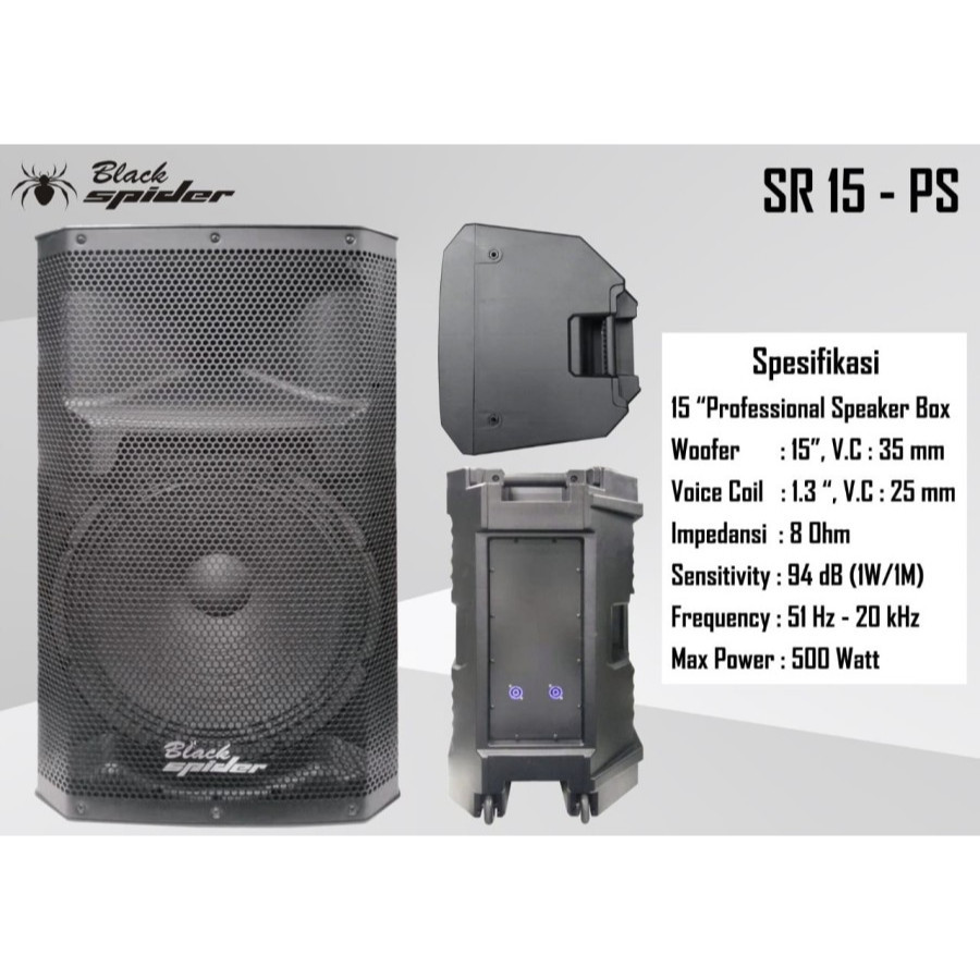 Speaker pasif 15 inch Blackspider SR 15PS salon pasiv black spider sr 15 ps