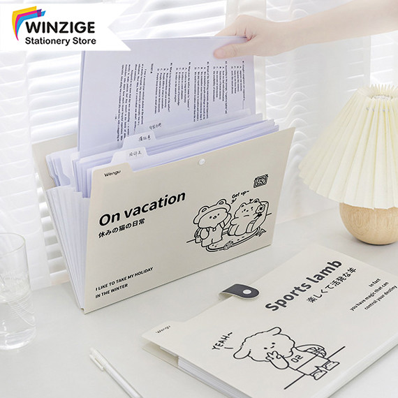 

Winzige Tas File Aesthetic A4 8 Sekat Indeks Bahan Lucu Document Bag A4 Cute File Folder Organizer alat tulis stationery korea perlengkapan sekolah