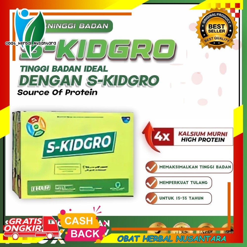 

S-KIDGRO Susu Peninggi Badan Terbaik Untuk Anak VSSTORE 1 Box 10 Sachet