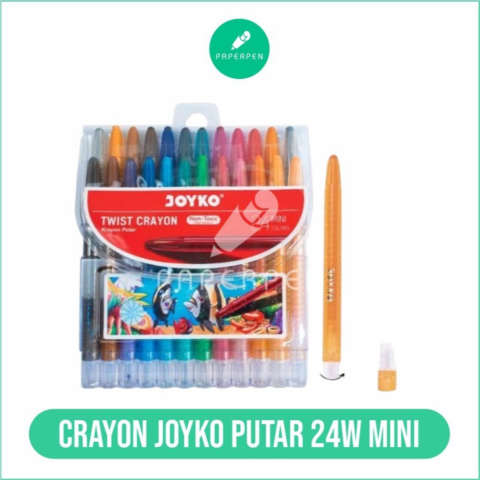 

(PRO_ATK) CRAYON PUTAR MINI JOYKO 24 WARNA