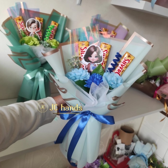 JC Buket Hari Guru Coklat Silverqueen - Putih