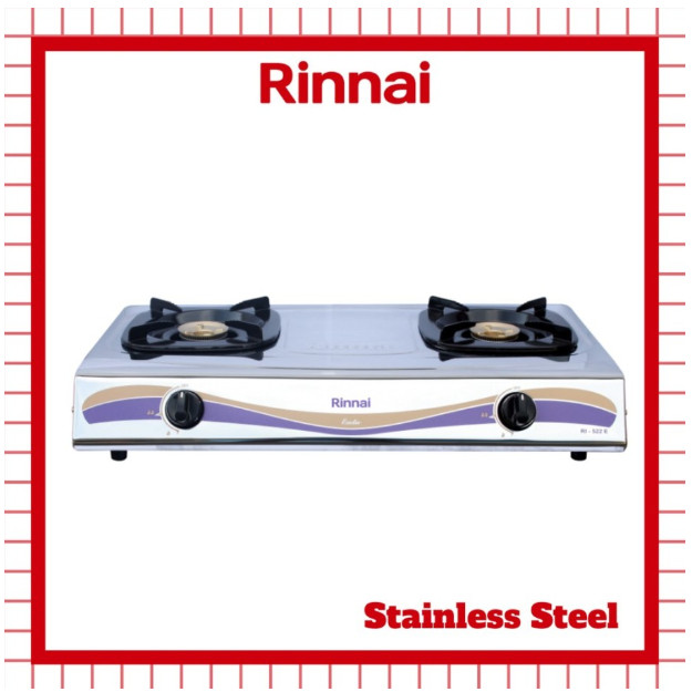 Rinnai Kompor Gas 2 Tungku RI 522E / 522E 2 TUNGKU