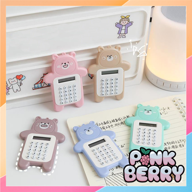 

Pink Berry 5531 Gantungan Kalkulator Mini / Kalkulator Motif Beruang Mini / Kalkulator Mini 8 Digit Tombol Karet