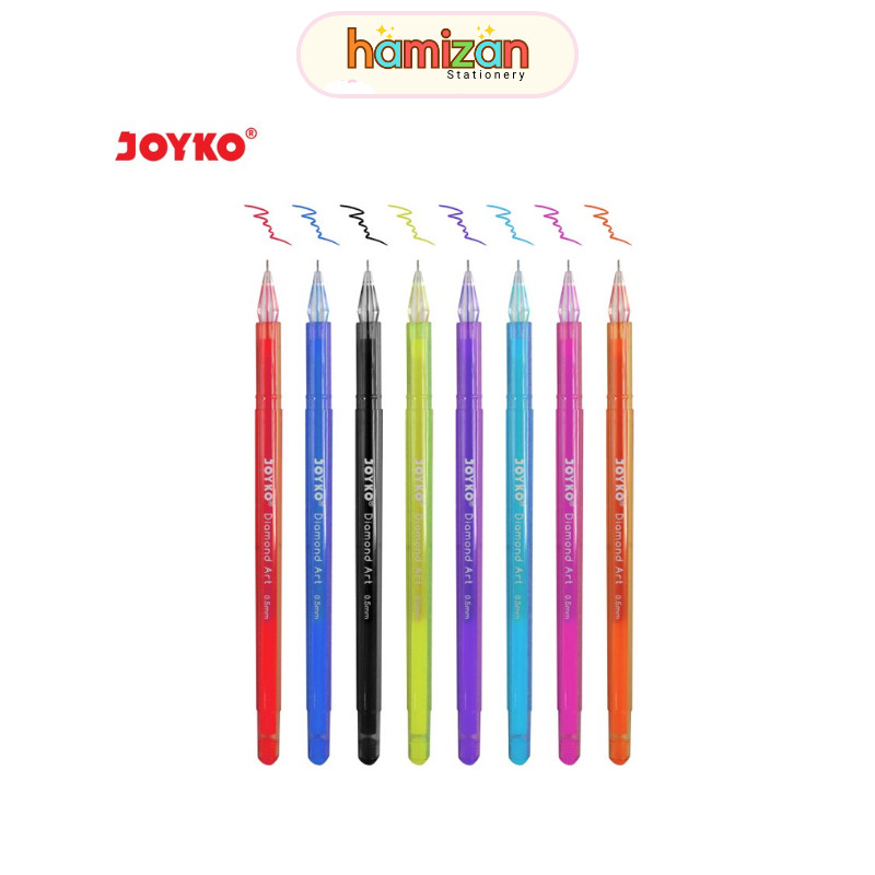 

Joyko Gpc 309s Colour Color Gel Pen Diamond Art GPC-309S / Gpc309s (8warna) / Color Gel Pen / Pulepen / Pena Joyko GPC-309S / 1 Set 8 Warna / 0.5 mm