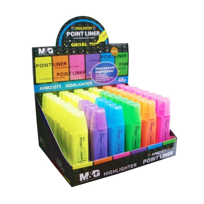 

Stabilo Highlighter M&G 21571 Colorful Textliner Point Liner Set Isi 48 Pcs