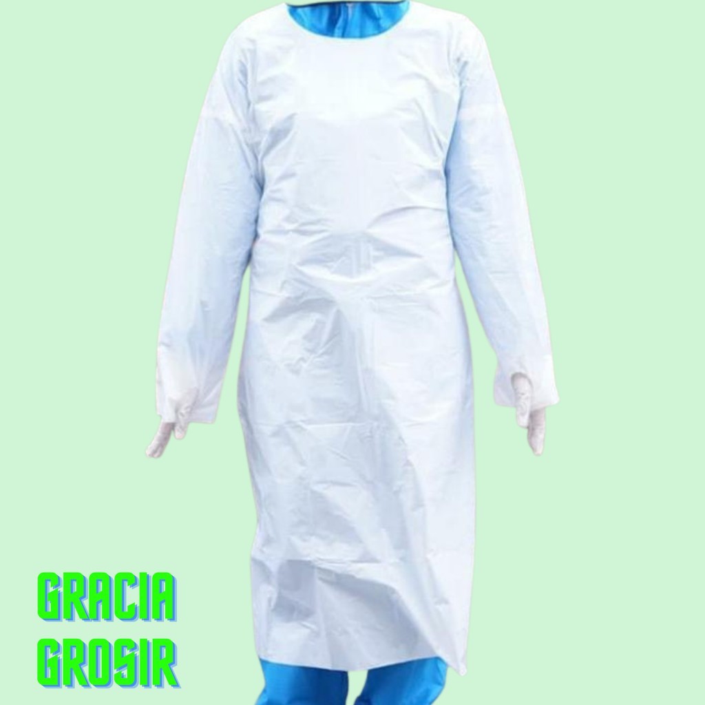 Apron Medis APD Lengan Panjang Penutup APD Disposable