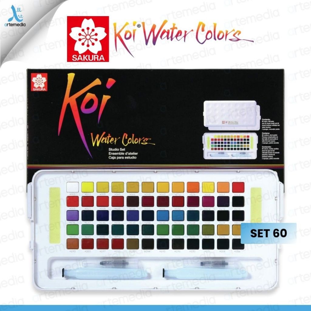 

Gramedia Surabaya - Sakura Koi Watercolor 60 Studio Set Sketch Box