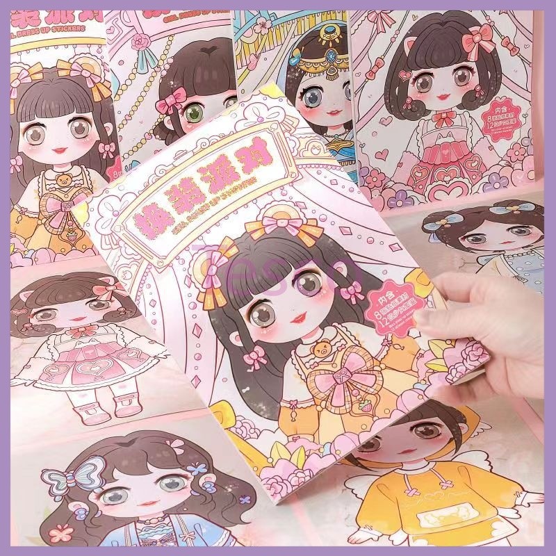 

Tesco Buku Stiker Ganti Pakaian Mode DIY/Buku Stiker Rias Putri Cantik/Ratusan Stiker Rias Lucu Pertunjukan Rias