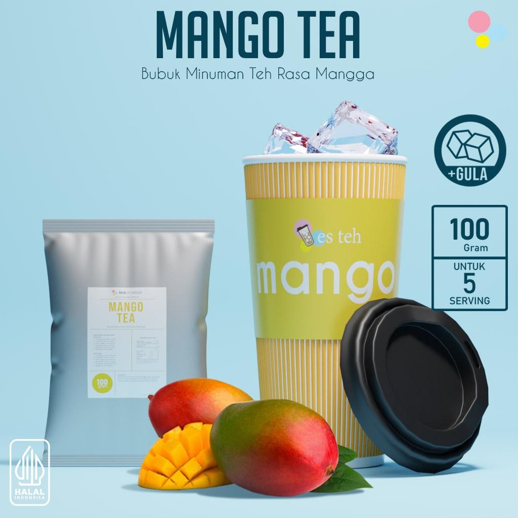 

Bubuk Minuman Teh Mangga Powder Mango Tea Kemasan 100 Gram