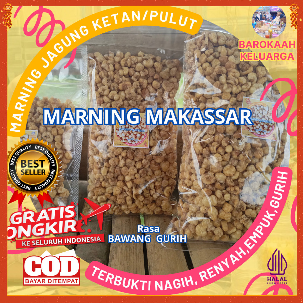 

1 KILO KG MARNING JAGUNG SULTAN/ 1 KILO MARNING JAGUNG VIRAL/ MARNING JAGUNG KETAN GURIH ASIN BAWANG TERBUKTI EMPUK RENYAH GURIH, HARGA SPESIAL MARNING JAGUNG MAKASSAR