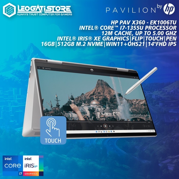 HP Pav X360-EK1006TU - Core i7-1355U/16GB/512GB - Silver