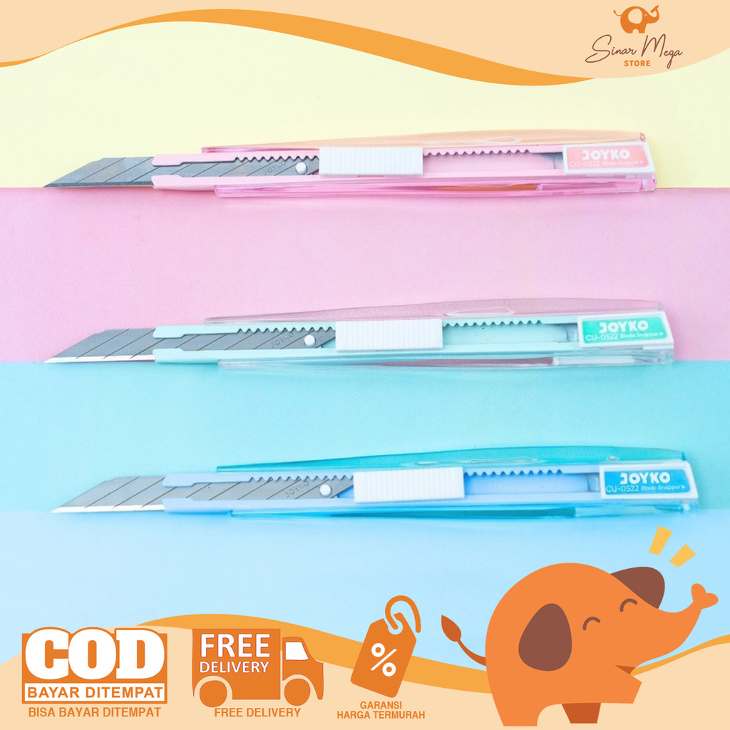 

Joyko Cutter CU-0522 Alat Pemotong Pisau Kecil Pastel Color Lucu Murah