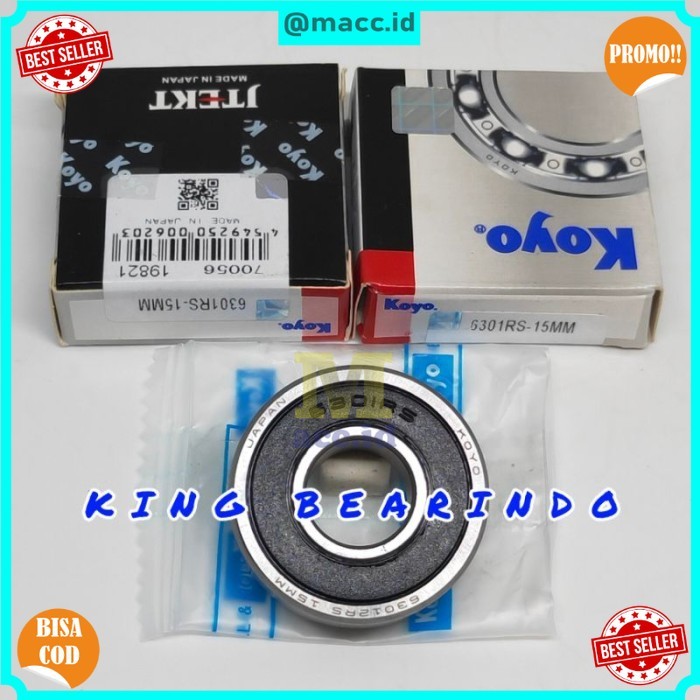 PROMO M ACC ID BEARING 6301 - 15 MM KOYO 6301 2RS - 15 MM KOYO SPESIAL BORE UK15X37X12