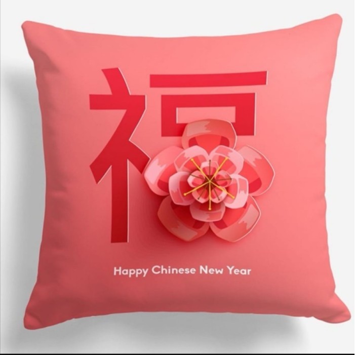 Sarung Bantal Sofa motif dekorasi imlek uk 40x40 cm - HOB 1, 40x 40 cm