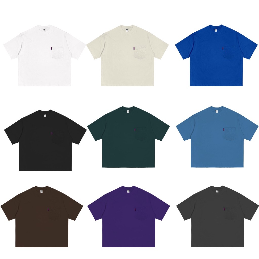 PLUTO BOXY POCKET FIT TEE BAJU KAOS DISTRO SAKU PRIA WANITA POLOS OVERSIZE COTTON COMBAD 24S