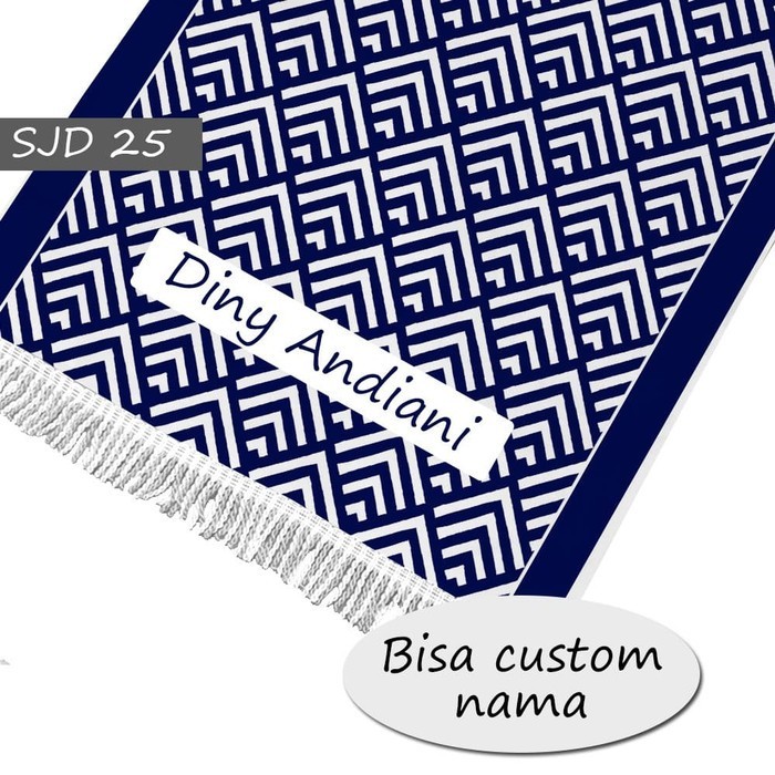 CETAK SAJADAH DEWASA CUSTOM PRINTING CORDOVA NAMA HADIAH Kado c - SJD 12, free pouch