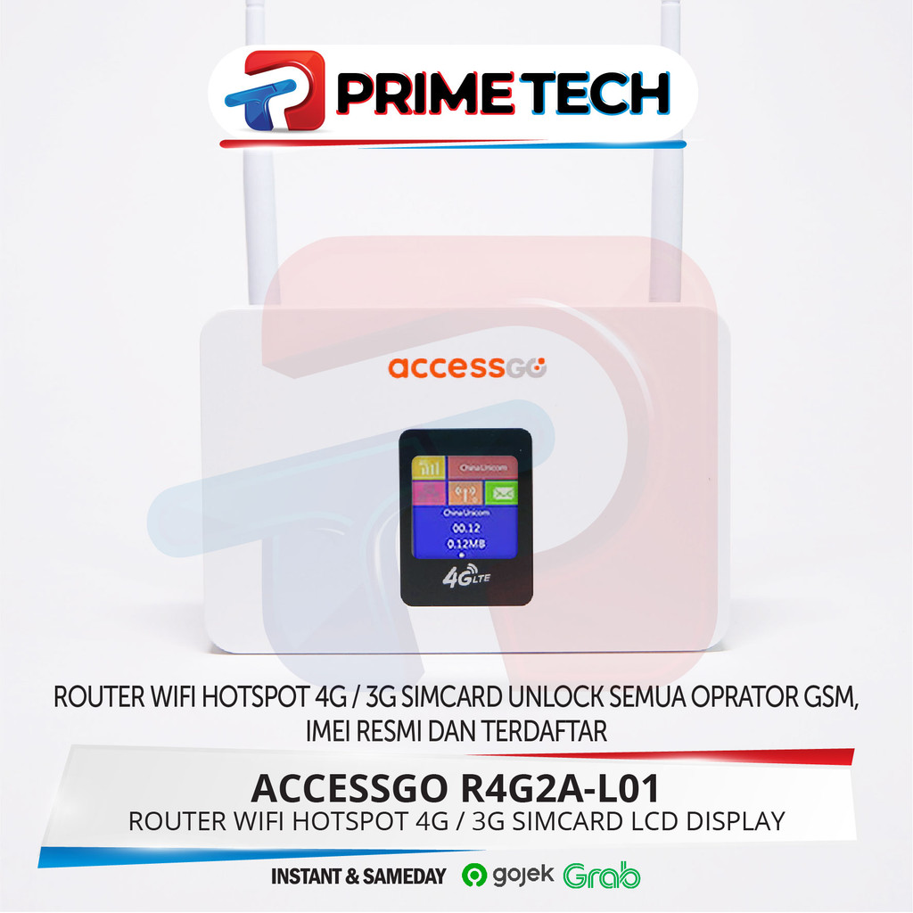 Router Wifi Sim Card 4G AccessGo R4G2A - L01 Custom Imei - PrimeTech