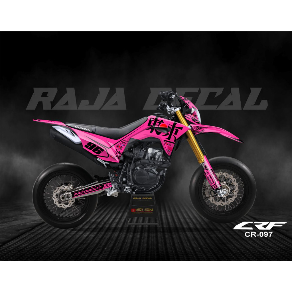 Decal Sticker CRF 150L Full Body Stiker Dekal CRF Motif Tokyo Japanesse Kode 097