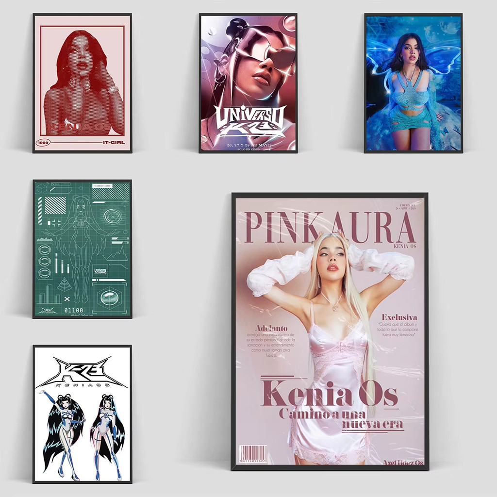 

Kenia Os Singer Pink Aura Album Poster Decorative Paintings Painting on Canvas Room Decor Bedroom Decoration Home Print Art Wall