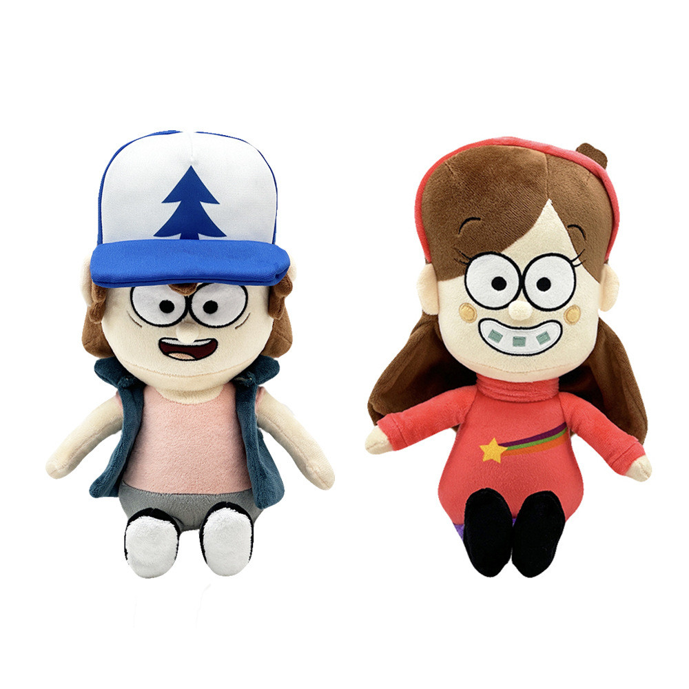 28cm Gravity Fall Plush Mabel Pines Dipper Pines Anime Plush Sitting Posture Cute Figures Model Stat