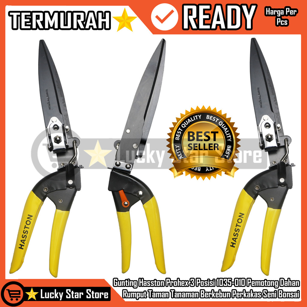 Hasston Prohex Gunting Rumput Merawat Rawat Bunga Dahan Ranting Taman Tanaman 3 Posisi 1350-010 Gaga