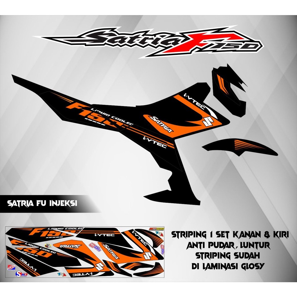 STRIPING STICKER VARIASI SATRIA FU INJEKSI F150