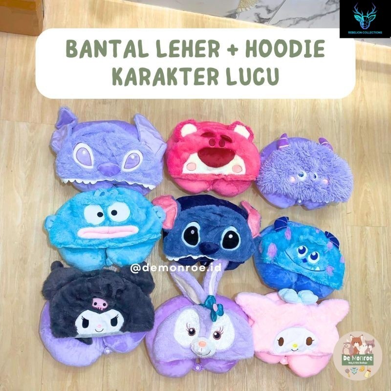 Bantal Leher Hoodie De Monroe Disney Karakter Lucu Lotso Monster Inc Stella Lou Melody