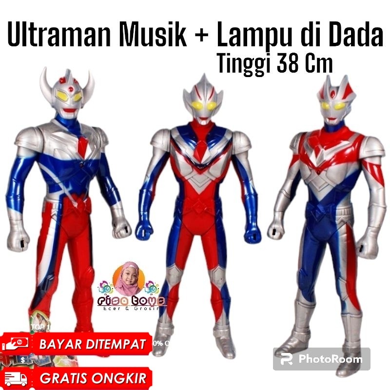 MAINAN ROBOT ULTRAMAN BISA BUNYI DAN LAMPU KEDIP2 38 CM (HKR) MAINAN ROBOT BESAR VIRAL