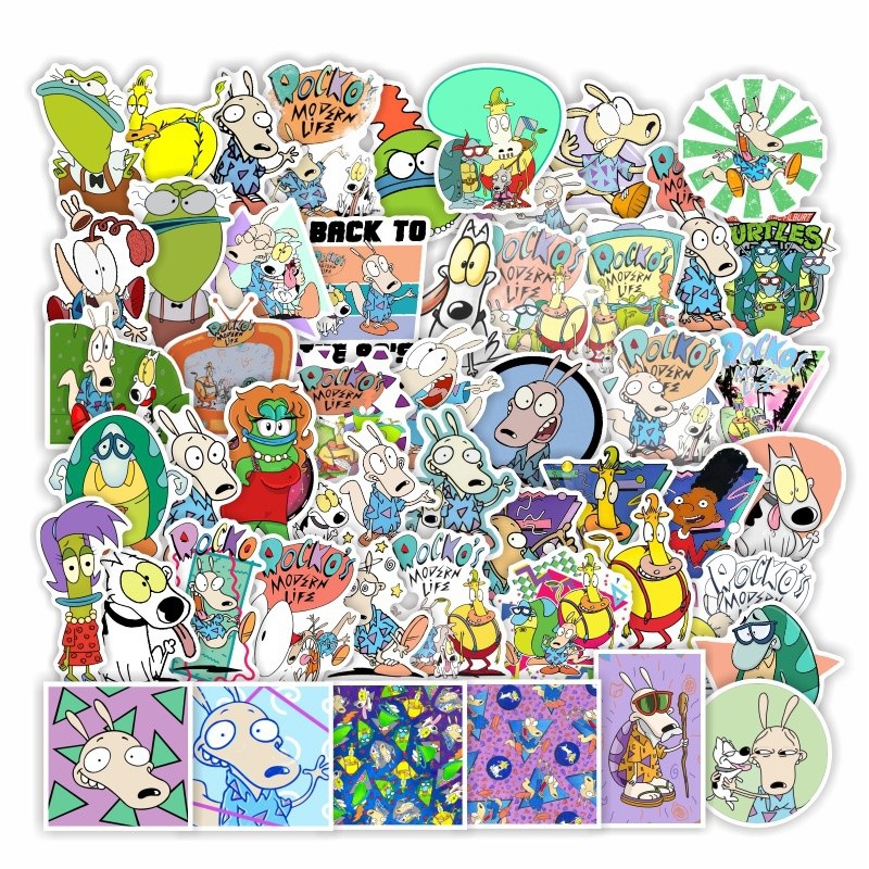 

10/30/50pcs Funny Drama Rockos Modern Life Stickers Waterproof Cartoon Film Decorative Decal for Umbrella Bag Book Table