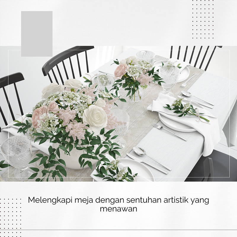 ESGE Taplak Meja Tamu Meteran (D24) / Taplak Meja Tamu Anti Air / Taplak Meja Tamu Import