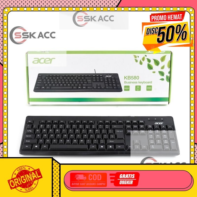 Keyboard ACER KB-580 / Keyboard Wired Acer / Keyboard USB Branded GROSIR-KOMPUTER