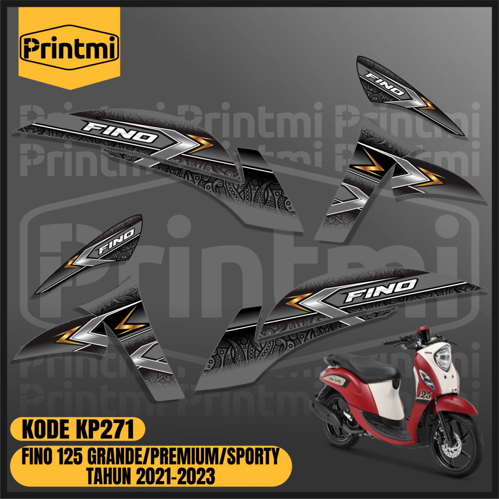 Striping Stiker Motor Fino 125 Grande Sporty 2021 2022 2023 2024 Striping Terlaris