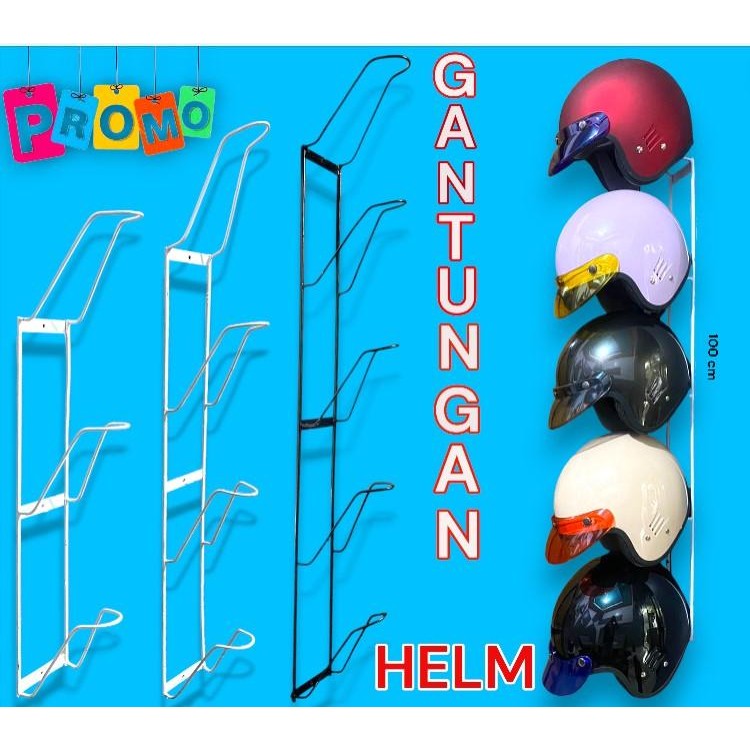Rak Gantung Susun/Rak Helm Susun - Model Terbaru
