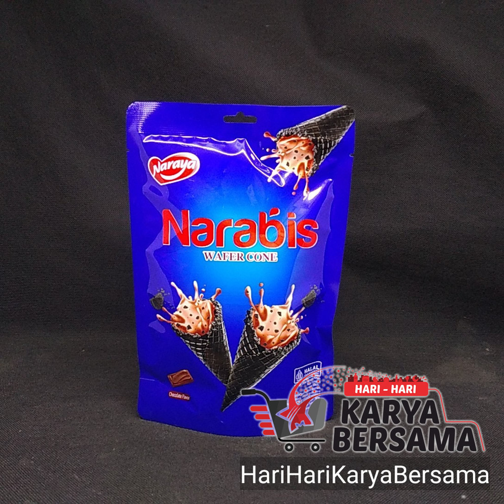 

MAKANAN RINGAN NARAYA NARABIS WAFER CONE CHOCOLATE FLAVOUR 80GR