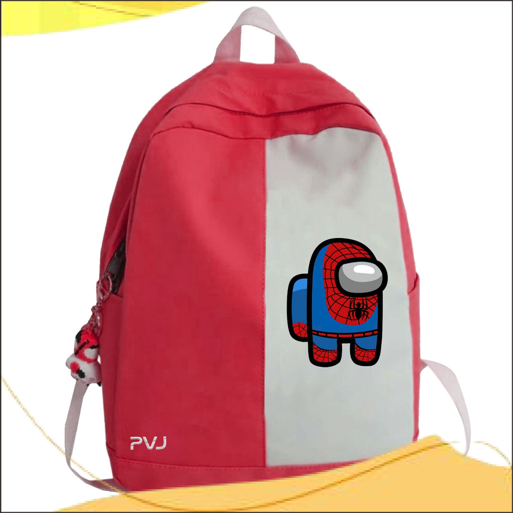 SLOGI Tas Ransel Motif Spiderman - Among Us Tas Anak Laki Laki Fashion Kids 23 A1