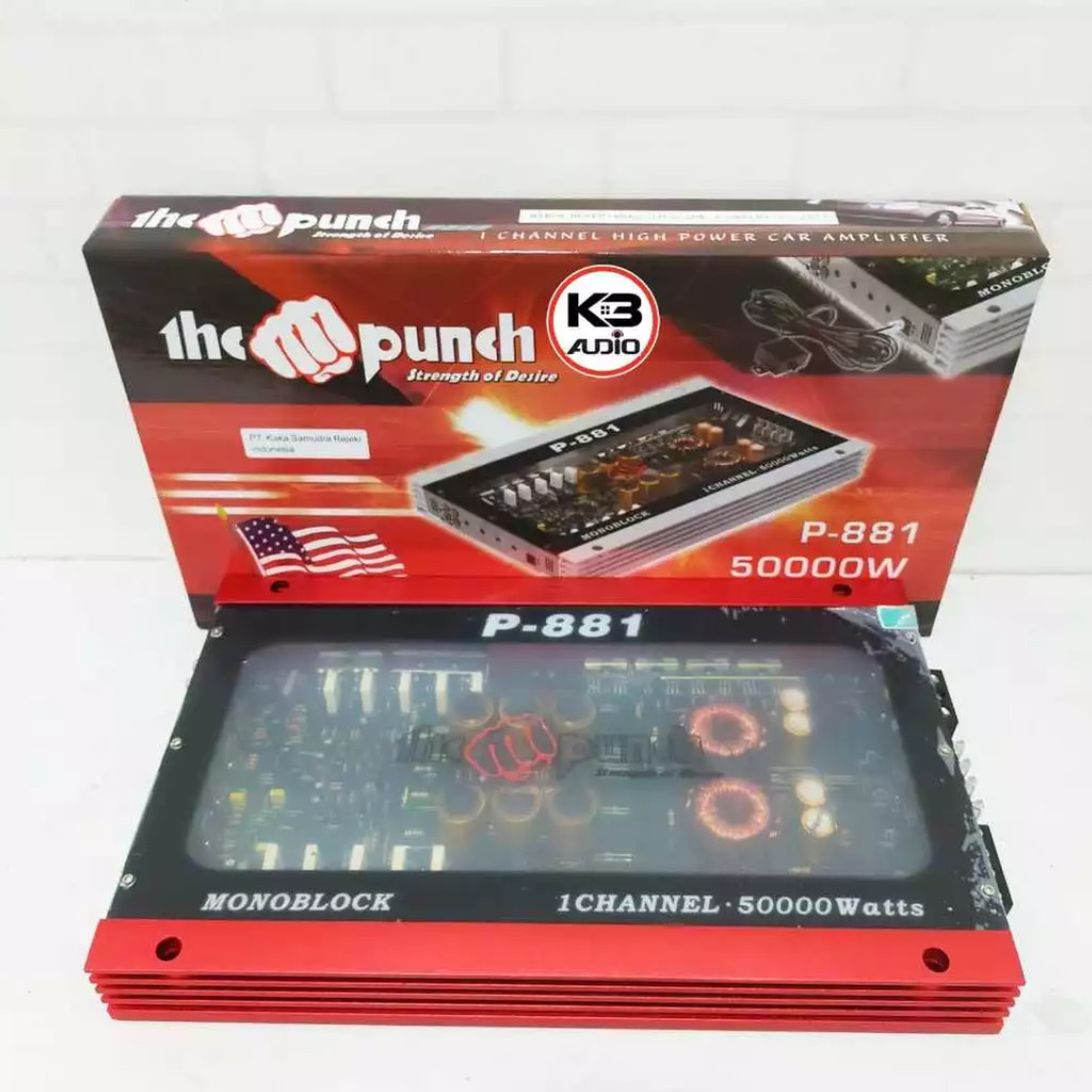 Power Monoblock The Punch P-881 50000 Watt Power Monoblock Audio Mobil